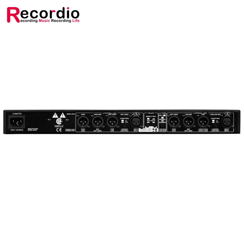 GAX-234XL Professional Sound Peripheral Equipments Stereo 2/3 Way, Mono 4-Way 234XL Crossover audio Equalizer with XLR Connector