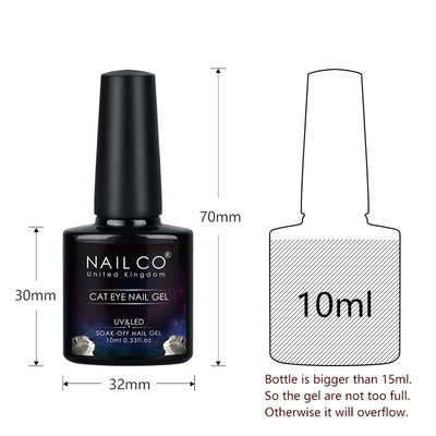 Crystal Cat Eye Gel Nail Polish 10ml UV Nail Art Lakiery Hybrydowe SPAR Magnet Nail Gel Lacquer Color Gellak Vernis Soak