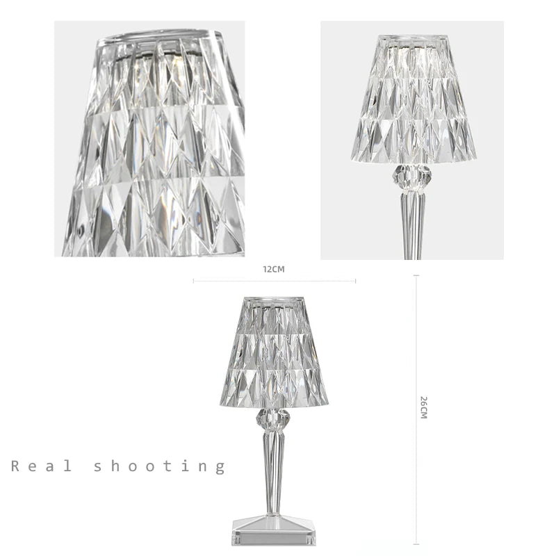 Crystal Mushroom Touch adjustable Bedside Table lamp bedroom USB Stand table light led lamps bedside table living room