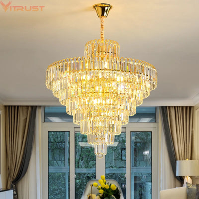 Crystal Chandelier Lighting LED Lamps Lights Chandeliers Living Room Bedroom Dining Restaurant Ceiling Pendant Hanging Lamps