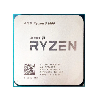 Used AMD Ryzen 5 1600 R5 1600 3.2 GHz Six-Core Twelve Thread 65W CPU Processor Socket AM4