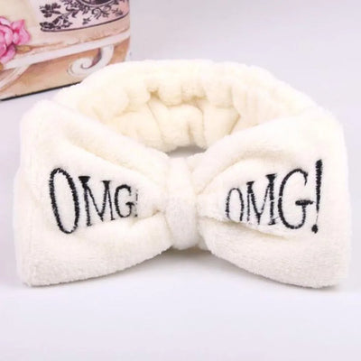 Women Bow Headband Soft Coral Fleece  Hairband Hair Turban Accessories