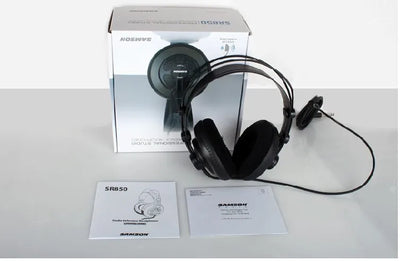 Original Samson SR850 professional monitoring headphone for studio/semi-open monitor headset with velour earpads