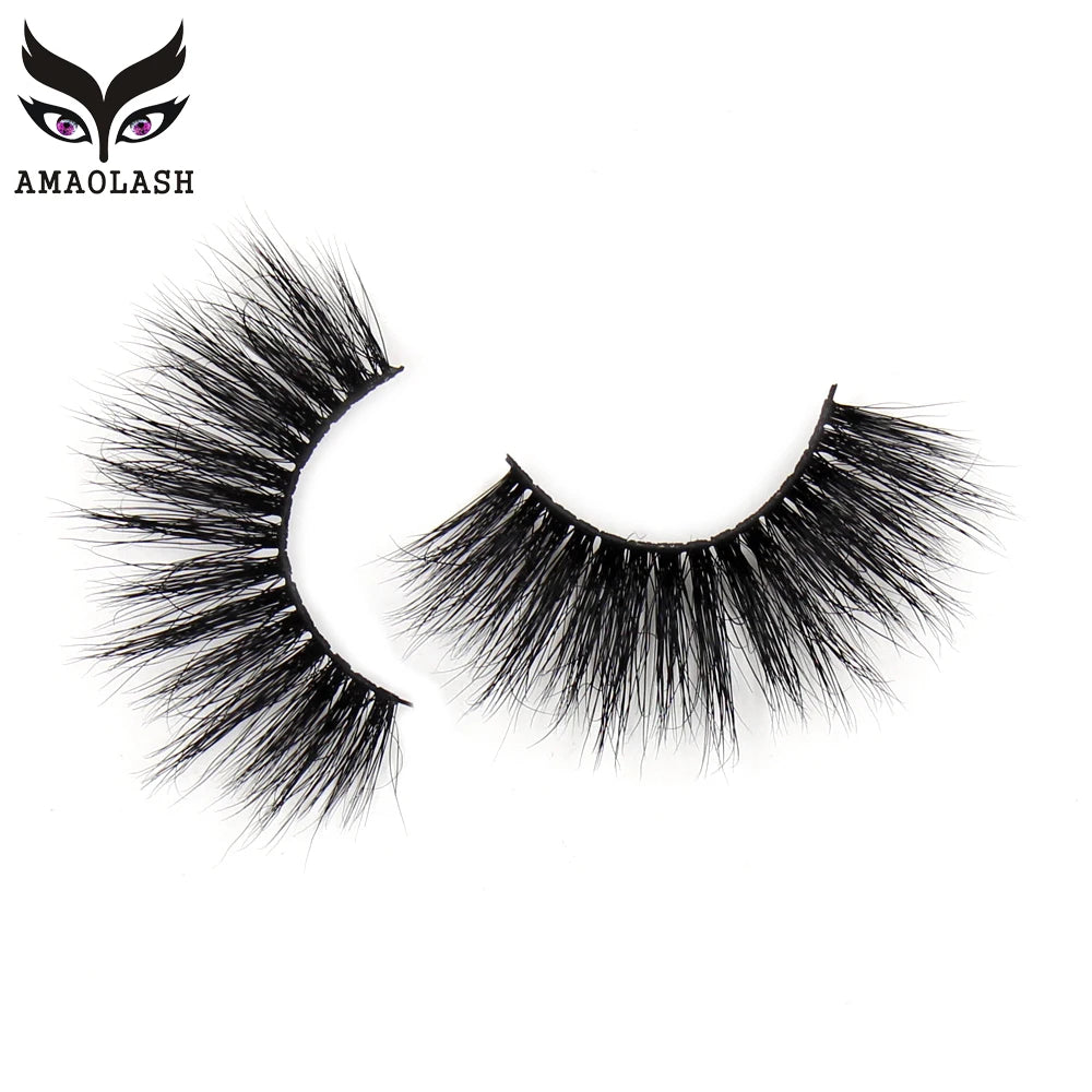 Mink Eyelashes 25mm Fluffy Long Lasting 3D Mink Lashes AMAOLASH.