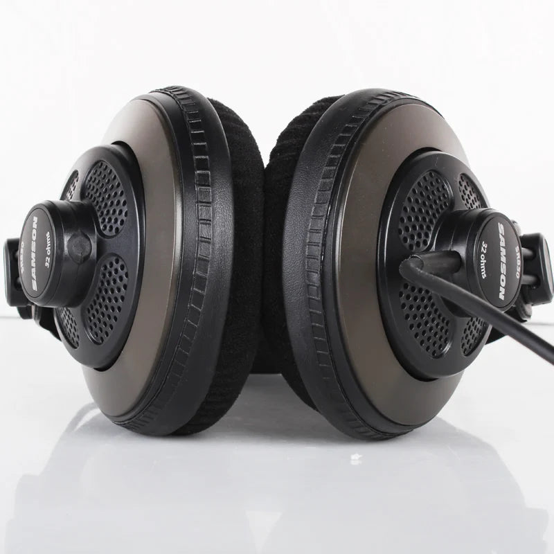 Original Samson SR850 professional monitoring headphone for studio/semi-open monitor headset with velour earpads