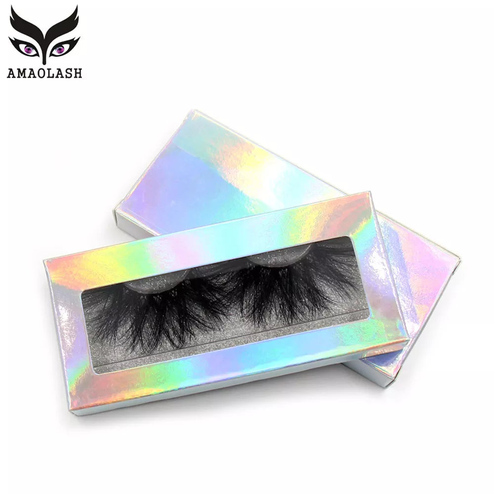 Mink Eyelashes 25mm Fluffy Long Lasting 3D Mink Lashes AMAOLASH.