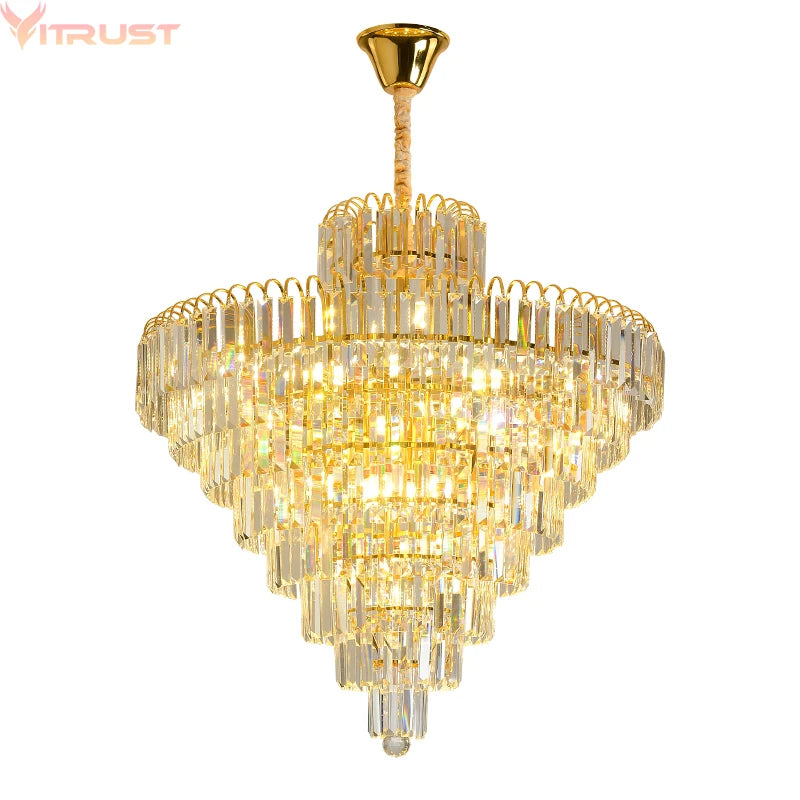 Crystal Chandelier Lighting LED Lamps Lights Chandeliers Living Room Bedroom Dining Restaurant Ceiling Pendant Hanging Lamps