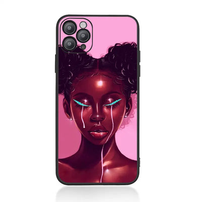 Queen Afro women Black Girl magic Phone Case For iPhone 14 pro max 13 Pro max 12 Pro MAX 11 Pro 6s 7 Plus X XR Soft TPU Cover