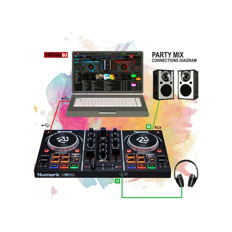 Make for Partymix Novice DJ Controller Serato Vdj Disk Recorder All-in-one Send Tutorial