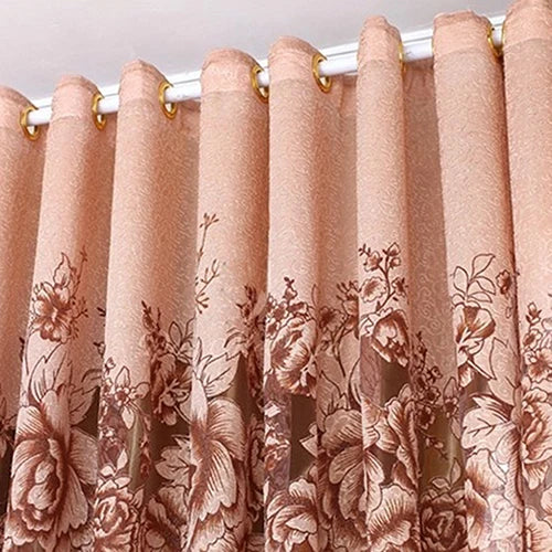 European-style modern luxury curtains Tulle Curtains for Living Room Decoration Modern Chiffon Solid Sheer Voile Kitchen Curtain