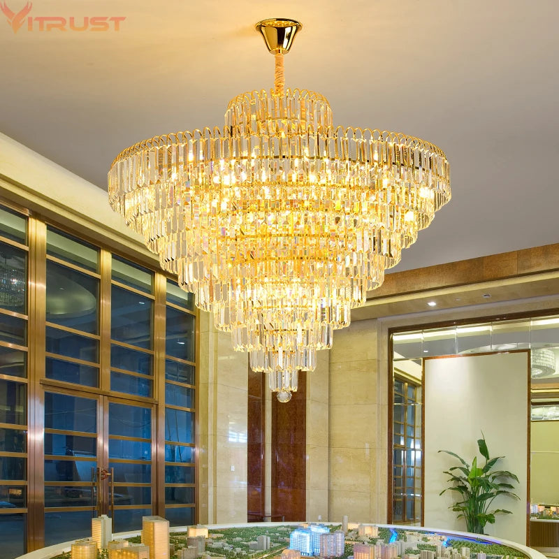 Crystal Chandelier Lighting LED Lamps Lights Chandeliers Living Room Bedroom Dining Restaurant Ceiling Pendant Hanging Lamps