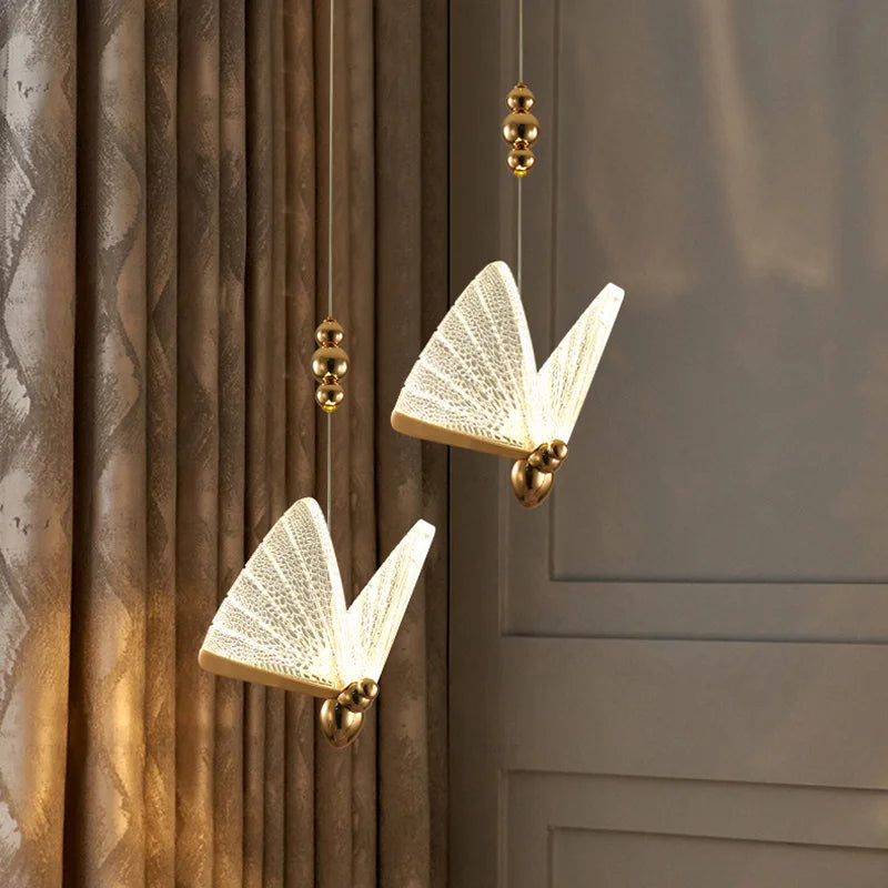 Butterfly LED Pendant Light Indoor Lighting Bedside Led Lights For Home  Staircase Bedroom Room Decor Modern