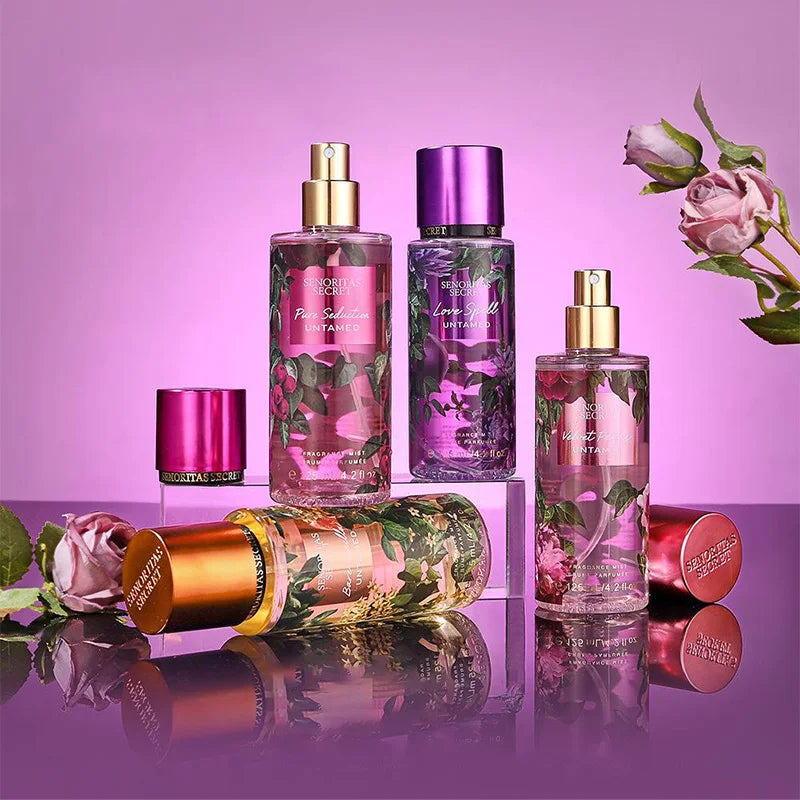 Fragrance Spray Women Floral  Fruity  Body Spray and Cream Set Gift Box