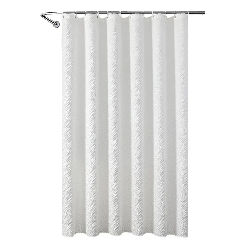 Composite foaming polyester shower curtain waterproof and mildew proof Bathroom punch-free partition curtain shower curtain