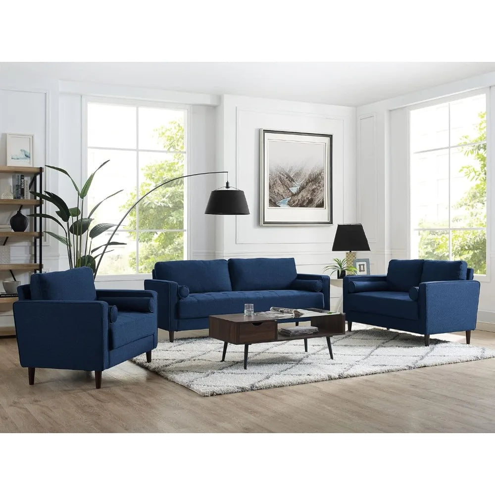 Living Room Sofa Lexington Sofa, 75.6" W x 31.1" D x 33.5" H, Navy Blue, Living Room Home