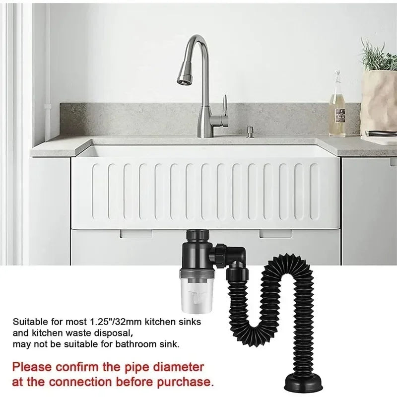 P-Trap Sink Deodorant Launch Pipeline Accessories Bathroom Hose Strainer Drain Pipe Plumbing Washbasin Sewer Kitchen Accessories