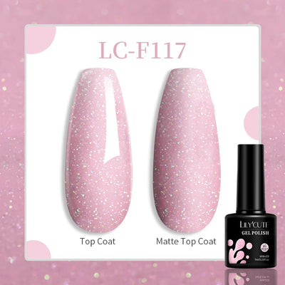 LILYCUTE 7ml Double Light 9D Cat Magnetic Glitter Gel Nail Polish Rainbow Sparkling Colorful Laser Soak Off Nail Art Gel Varnish