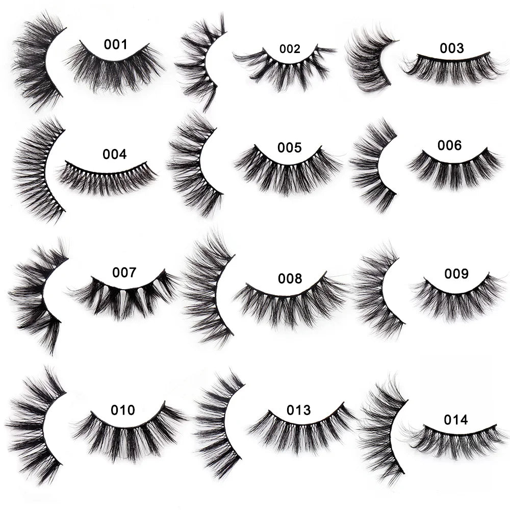 Wholesale Lashes 10/100 pairs/pack 3D Faux Cils Lashes Full Strip Lashes Soft Mink False Eyelashes Custom Box Makeup Eyelashes