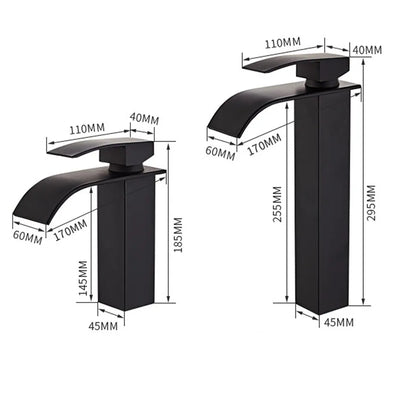 Gold Faucet for Basin Waterfall Hot and Cold Mixer Stainless Steel Material Bathroom Washbasin Accessories