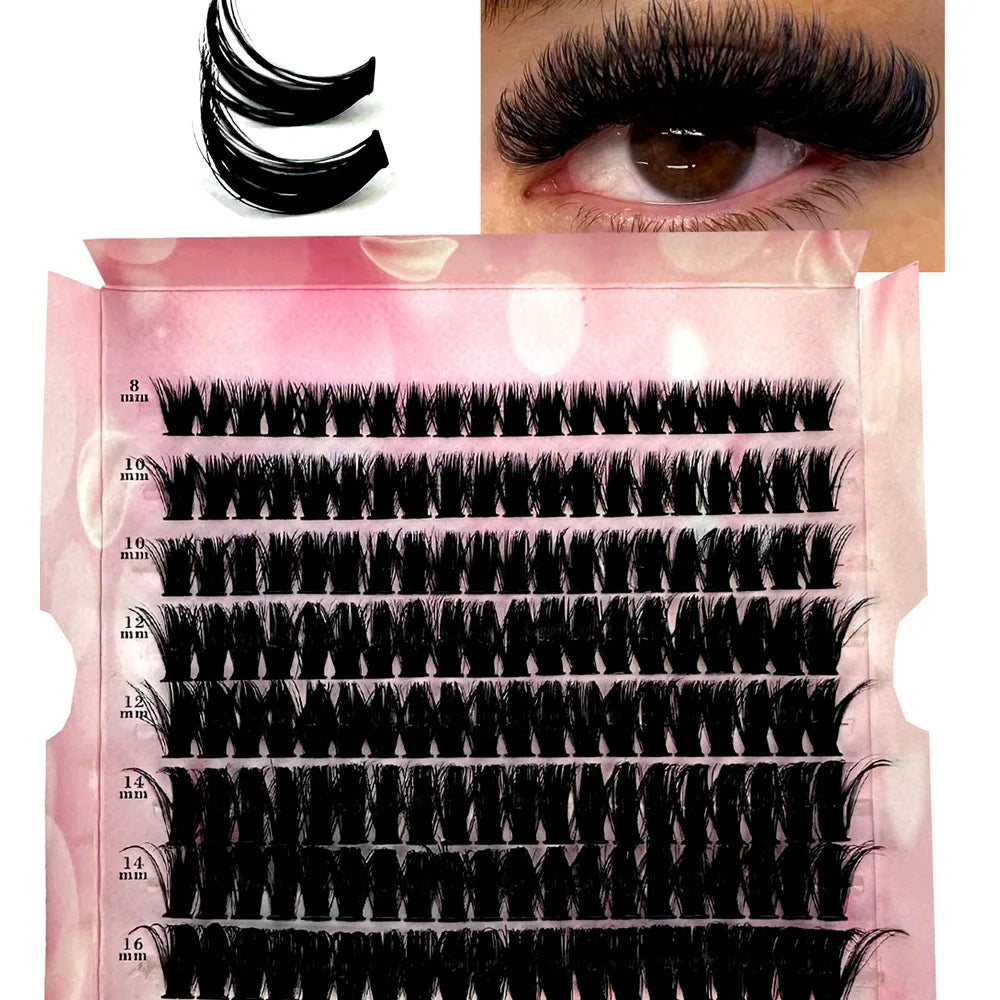 Segmented Fake Lash 3D Fluffy Natural Russian Volume Individual Mink Cluster Eyelashes