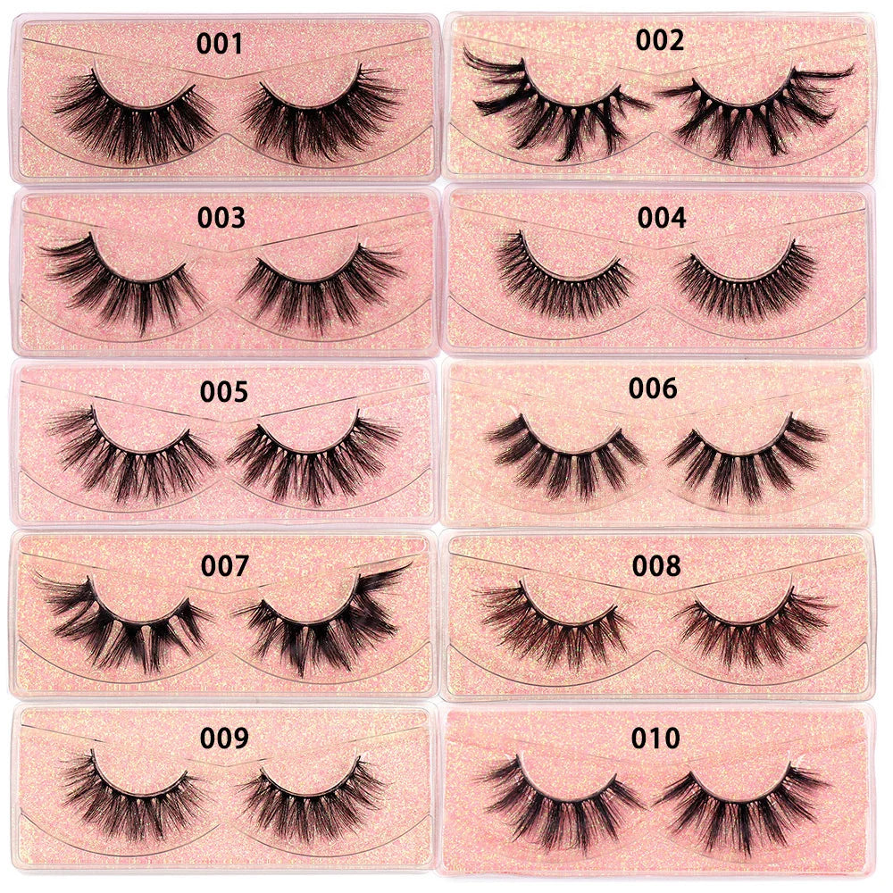 Wholesale Lashes 10/100 pairs/pack 3D Faux Cils Lashes Full Strip Lashes Soft Mink False Eyelashes Custom Box Makeup Eyelashes