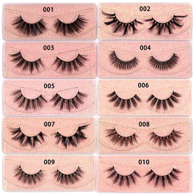 Wholesale Lashes 10/100 pairs/pack 3D Faux Cils Lashes Full Strip Lashes Soft Mink False Eyelashes Custom Box Makeup Eyelashes