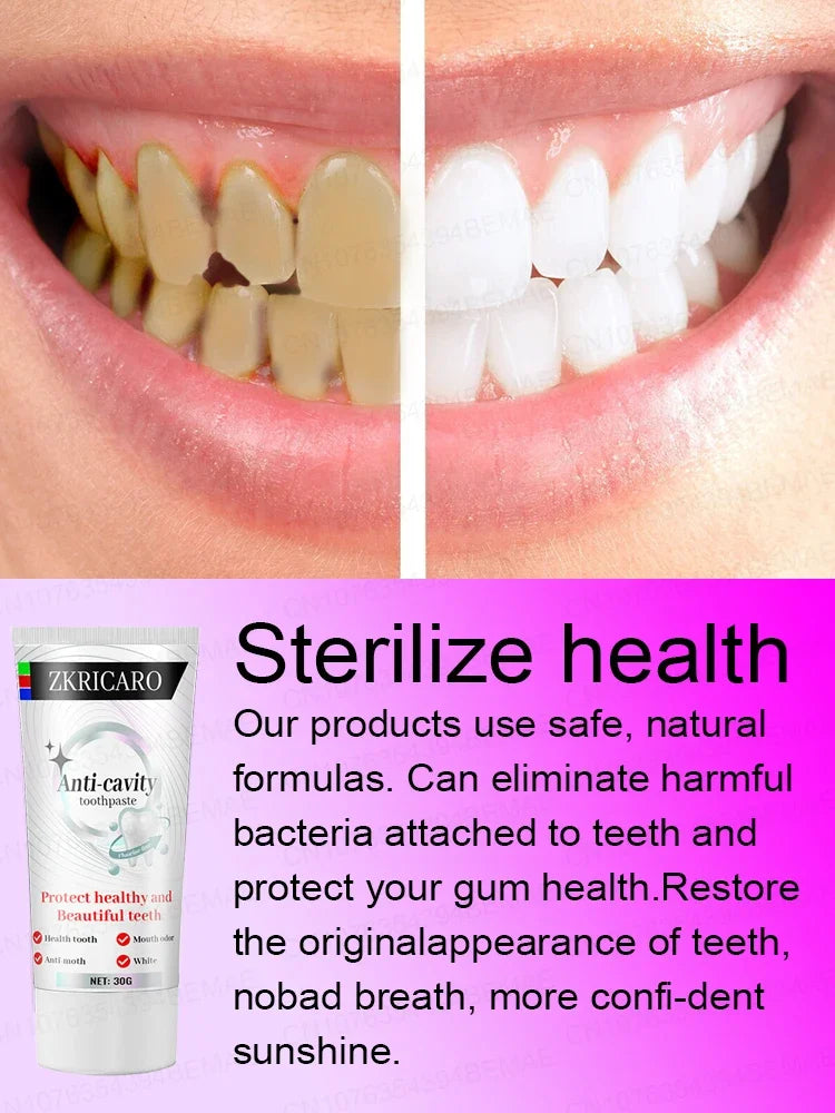 Repair tooth decay, remove plaque and periodontitis. Whiten teeth and eliminate bad breath