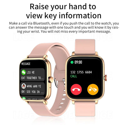 Smart Watch Custom Dial Smartwatch For Android IOS Waterproof Bluetooth Music Watches Full Touch Bracelet Clock