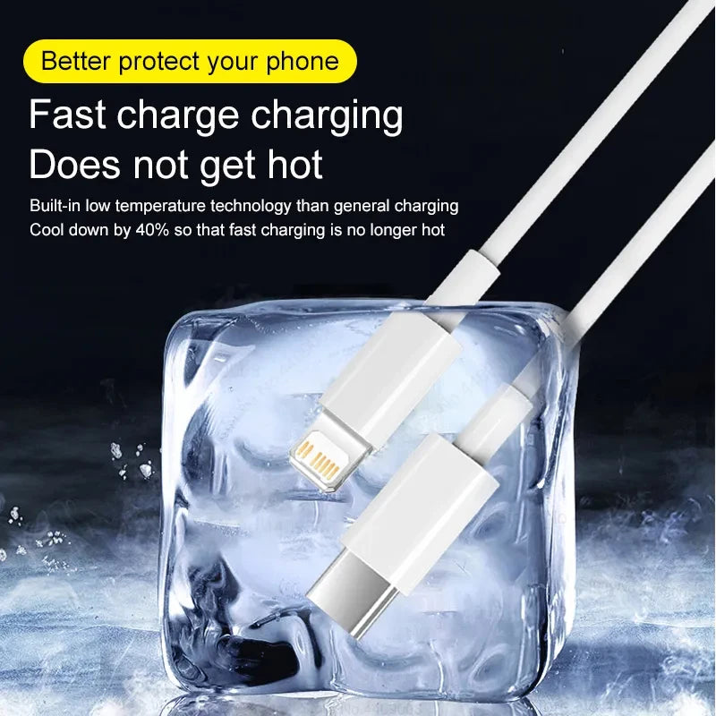 5-1pcs 30W Fast Charging Cable For Apple iPhone 13 12 11 14 Pro Max Mini USB C Cable For X XR XS MAX 7 8 14 Plus 6 Accessories