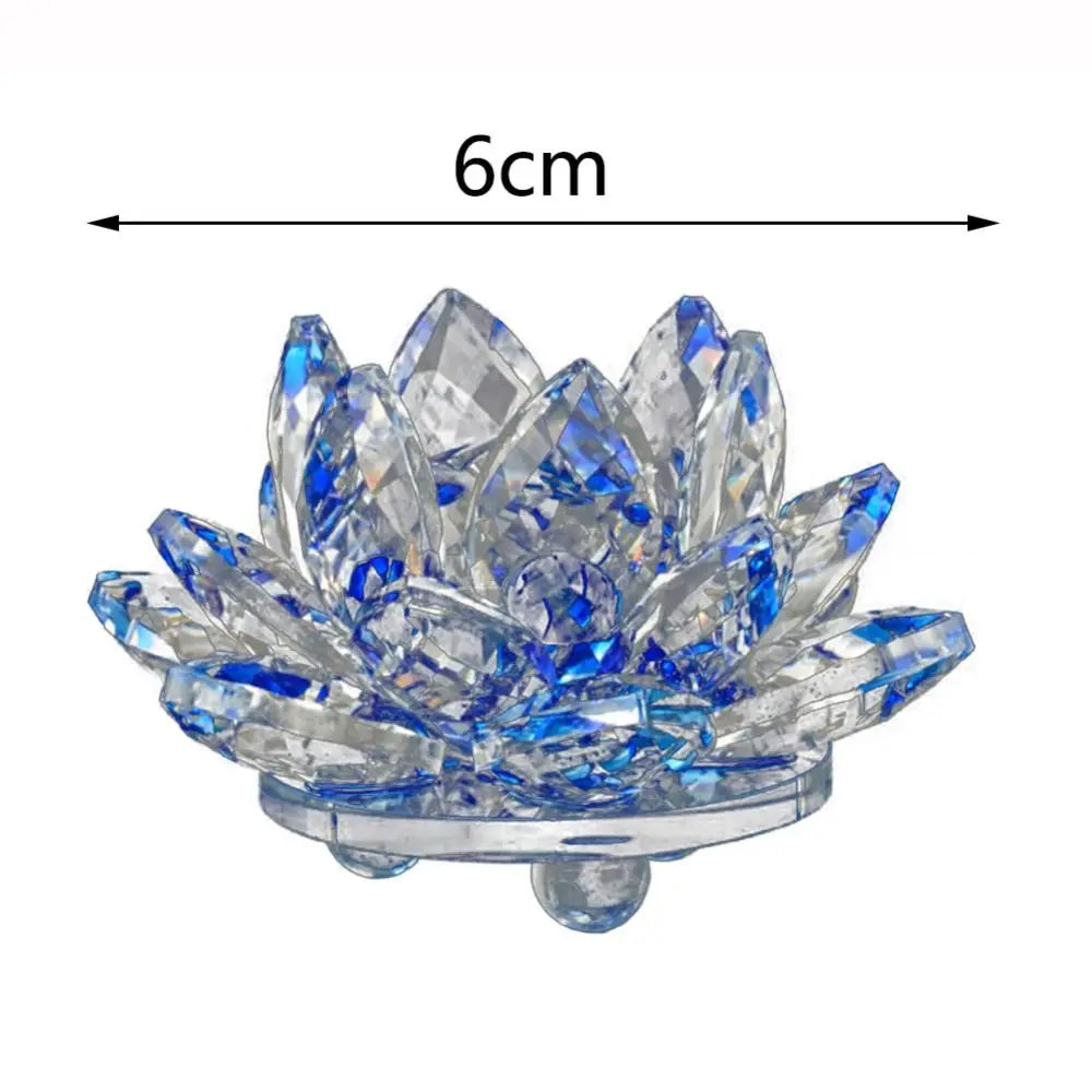 Crystal Lotus Flower Figurine Home Wedding Decoration Glass Craft Collection Paperweight Office Table Ornaments Souvenir Gifts