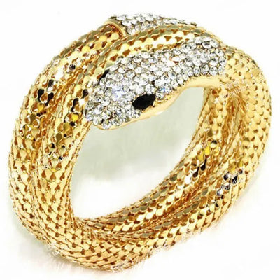 Snake-shaped bracelet punk exaggerated fashion multi-layer full diamond multi-strand snake bracelet