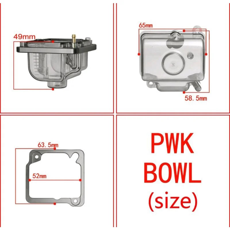 PWK Carburetor carburator POWER JET FUEL TANK Carb Float Bowl Comp Chamber Transparent Oil Cup for PWK Carburetor Carb