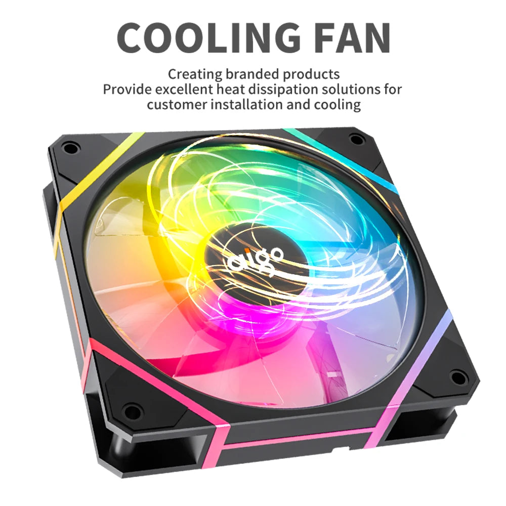 AM12PRO Rgb Fan Ventoinha PC 120mm Computer Case Fan Kit Water Cooler 4pin PWM CPU Cooling Fans 3pin5v argb 12cm Ventilador