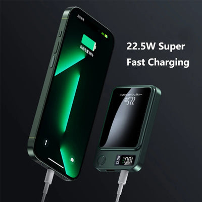 100000mAh Magnetic Qi Wireless Charger Power Bank 22.5W Super Fast Charging for iPhone 14 13 12 Samsung Huawei Xiaomi Powerbank