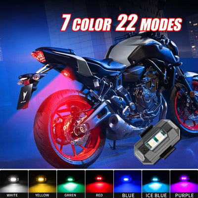 Motorcycle Lights Drone Strobe Light USB LED Anti-Collision Bike Aircraft Night Flying Mini Flashing Warning Signal Light