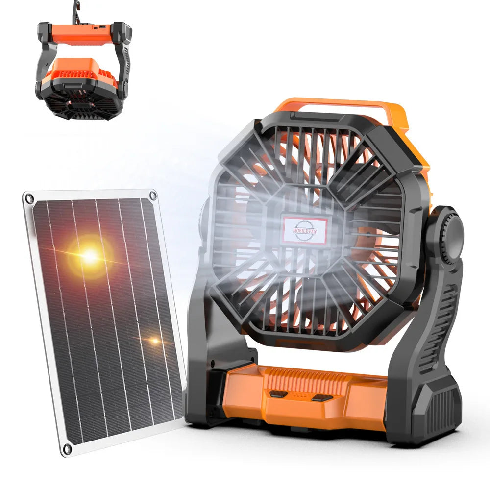 Camping Fan Light Portable Battery Powered Outdoor Fan Travel Camping Personal Charging Fan