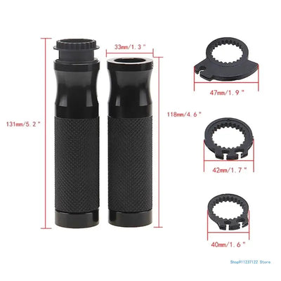 Motorcycle Hand Grips Universal Non-Slip Handgrips Handlebar Grips Aluminum Rubber Hand Grips 22mm 7/8"