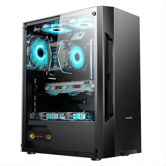 Gaming PC core A8 7680 CPU With 16G RAM 500 G SSD  ATX/ITX/M-ATX full view side panel Temper Glass Front Gaming pc game