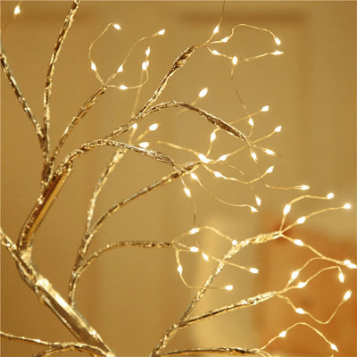 LED Tree Table Light Night Light Adjustable Branch Tabletop Night Lamp DIY Artificial Light with Battery Powered for Party Deco