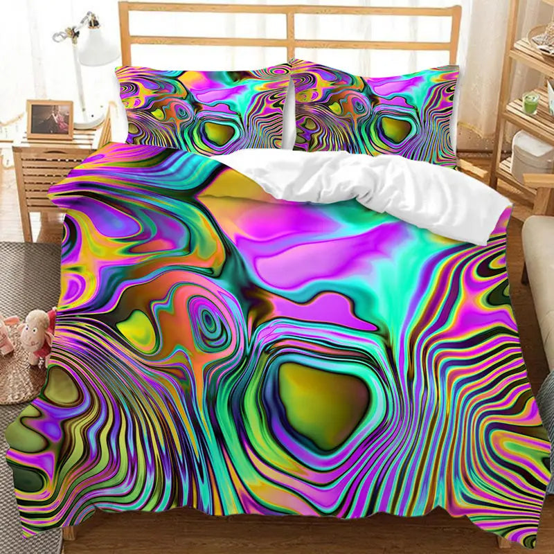 Modern Marble Duvet Cover King Queen Size For Girls Kids Teens Geometric Pattern Comforter Cover Microfiber Abstract Bedding Set