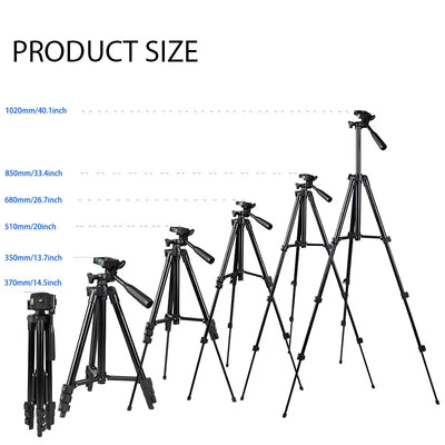 Tripod for Phone 102cm Universal Phone Video Tripod Stand with Bluetooth Selfie Remote Video Recording Photography Stand