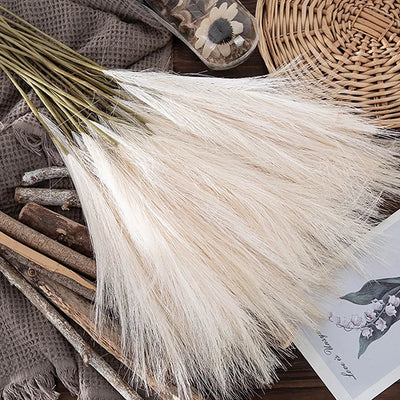 55CM 10/20PCS Fluffy Pampas Gra Decor Flower Fake Plant Reed Simulated Wedding Party Home Decoration Artificial Flowers