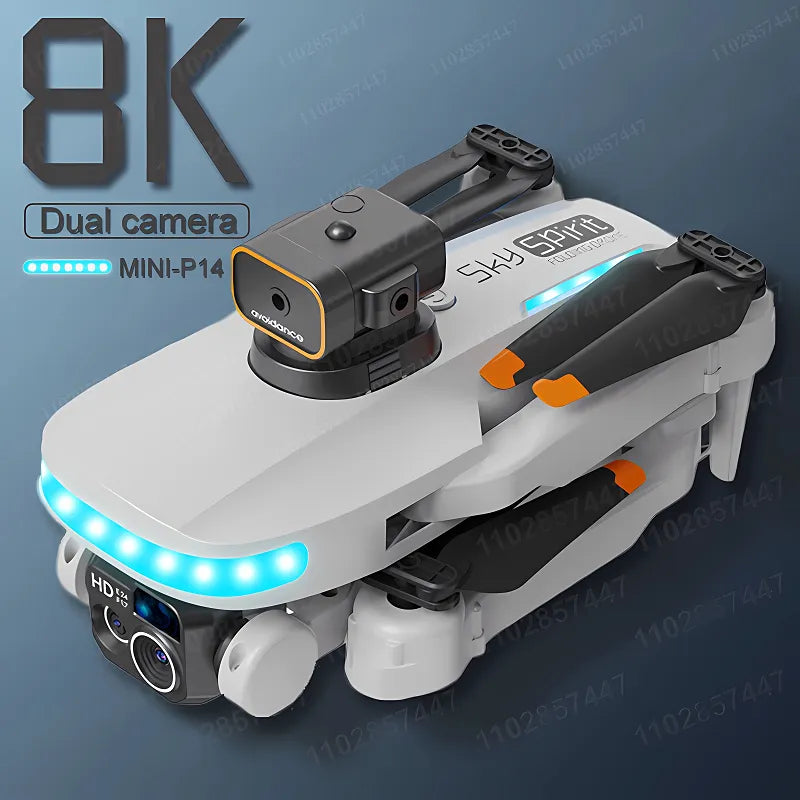 New P14 Mini Drone 4k Profesional 8K HD Camera Obstacle Avoidance Aerial Photography Optical flow Foldable Quadcopter Gifts Toy