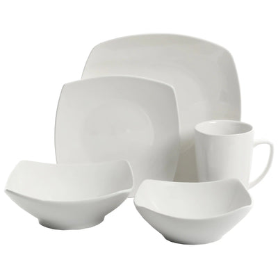 40-Piece Dinnerware Set Everyday Square Expanded Dinner Plates Dinner Set Plates and Dishes Dishes and Plates Sets