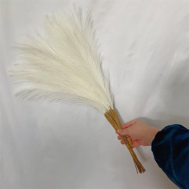 55CM 10/20PCS Fluffy Pampas Gra Decor Flower Fake Plant Reed Simulated Wedding Party Home Decoration Artificial Flowers