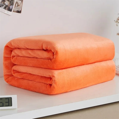 Soft Warm Coral Fleece Blanket Winter Sheet Bedspread Sofa Plaid Throw 220Gsm 6 Size Light Thin Mechanical Wash Flannel Blankets