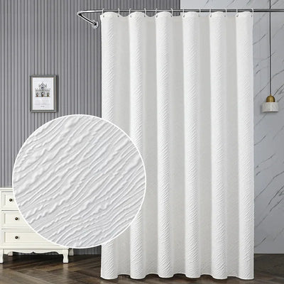 Composite foaming polyester shower curtain waterproof and mildew proof Bathroom punch-free partition curtain shower curtain