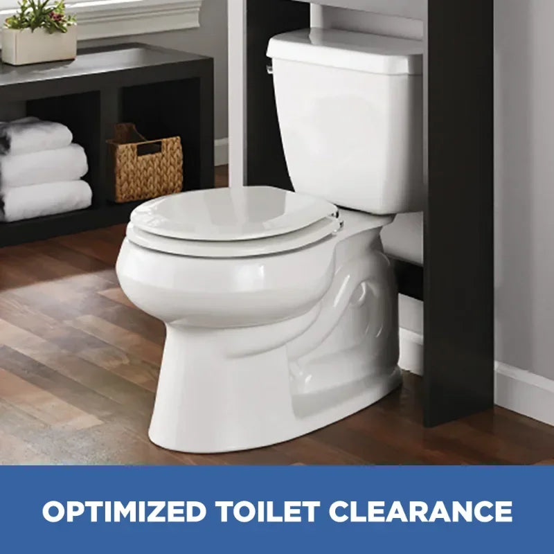 Cabinet over the Toilet, 3 Shelves, Bathroom Space Saver, Espresso/White 23" W