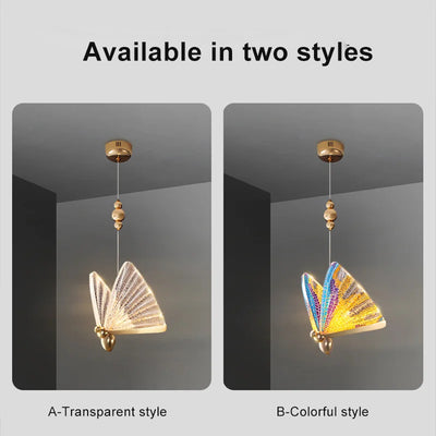 Butterfly LED Pendant Light Indoor Lighting Bedside Led Lights For Home  Staircase Bedroom Room Decor Modern