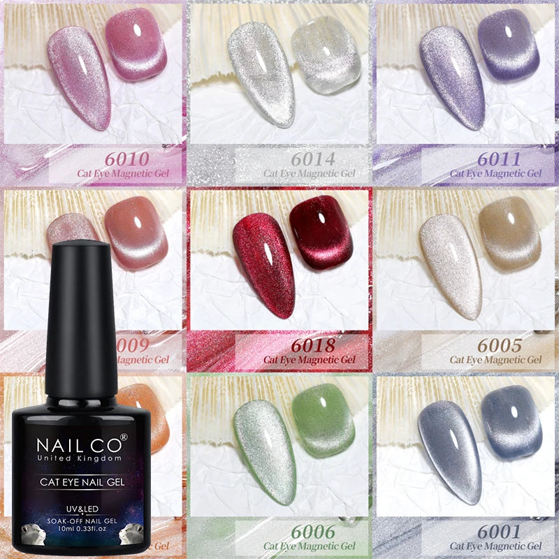 Crystal Cat Eye Gel Nail Polish 10ml UV Nail Art Lakiery Hybrydowe SPAR Magnet Nail Gel Lacquer Color Gellak Vernis Soak